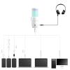 comica Wireless USB Microphone for Computer and Smartphone,48kHz/24bit RGB Cardioid Condenser Gaming Mic for Podcasting,Streaming,Recording,Music Creation,with Boom Arm Stand-White (EJoy Uni Pro A) view 3