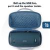 ZUJFPL Hard Shell Case for JBL Xtreme 3/2 / 1 Portable Bluetooth Speaker, Waterproof Travel Carrying Case with Zipper Pocket Bag for Charger and Accessories - Blue view 2