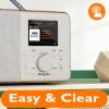 MangoKit SR10 WiFi Internet Radio,Podcast Player, Bluetooth Speaker, Portable FM Radio, Mains and Battery Powered Radio, Color Display,Dual Alarms, Presets,App Control-Walnut view 3
