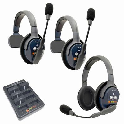 EARTEC Ultralite PRO16 ETP21 Full-Duplex Professional True Wireless Intercom System with Single & Double Headsets (2.4 GHz)