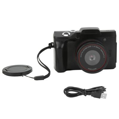 LIZEALUCKY 1080P Digital Camera 16MP HD Camera Video Camcorder 180 Degree Flip Screen 2.4in TFT LCD Display 16X Digital Zoom 1/4 in Screw Mount for Recording