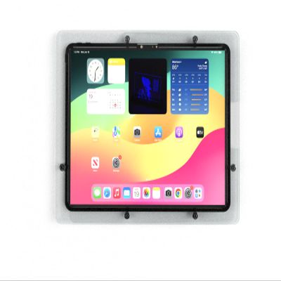 TABcare Anti-Theft Acrylic VESA Enclosure for Apple iPad Air 9.7" 10.2" 10.5" 11" 13" with Free Wall Mount Kit & 90-Degree Angle Charge Cable (Clear, Air 13 2024)