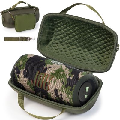 ZUJFPL Hard Shell Case for JBL Xtreme 3/2 / 1 Portable Bluetooth Speaker, Waterproof Travel Carrying Case with Zipper Pocket Bag for Charger and Accessories - Green