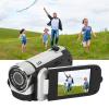 LIZEALUCKY Portable 1080P High Definition Digital Video Camera, 16MP DV Camera 16X Zoom HD Video 2.4inch Rotatable Screen Fill Light (Silver) view 2
