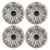 KICKER 6.5" 195 Watt Peak Power Marine OEM Replacement Coaxial Boat Audio Speakers (Qty 4) with White Salt Water Grilles view 1