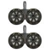 KICKER Black Dual Wakeboard Tower System with 2 Pair (Qty 4) of Charcoal 6.5" 195 Watt Max Power Marine OEM Replacement Coaxial Boat Audio Speakers view 1