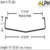 4ft Wrap Around Light Cover Diffuser 8 15/16" W x 2 1/8" H x 47 15/16 L (Between Hook = 7 11/16") (TF-282A) view 3