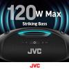 JVC Portable Wireless Bluetooth Speaker - 120W with Dual Woofer Deep Bass, RGB Lighting, Indoor/Outdoor Boombox, Bluetooth 5.3, IPX6 Water Resistant, USB-C, 11-Hr Playtime, 2 Sound Modes - SP-PA15BT view 2