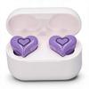 Bewinner Heart Shaped Cordless Earbud, Bluetooth 5.3 HiFi Stereo Earphones, Noise Canceling Headphones with Charging Case for Gym Office School, Purp, Bewinnergbsdxhf26v-13 view 1