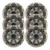 KICKER 6.5" 195 Watt Peak Power Marine OEM Replacement Boat Audio Speakers (Qty 6) with Silver Grilles view 1
