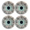 KICKER 6.5" 195 Watt Peak Power Marine OEM Replacement RGB Multicolor LED Boat Audio Speakers (Qty 4) with White Salt Water Grilles view 1