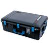 ColorCase Pelican 1595 Case Black - Large Sized Waterproof Case with TrekPak Divider System & Combo Pouch Lid Organizer- Blue Handles & Latches view 2