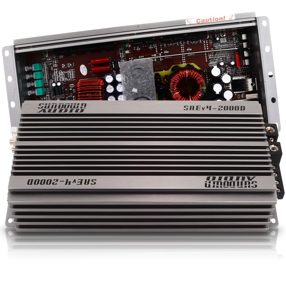 Sundown Audio SAE-2000.1D Class D Monoblock Amplifier - 2000W RMS @ 1 - Competition Grade Sub Amp with Dual MOS-FET, Advanced Filters, Heavy Duty Heat Sink, & Remote Bass Control