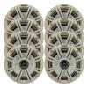 KICKER 6.5" 195 Watt Peak Power Marine OEM Replacement Coaxial Boat Audio Speakers (Qty 8) with White Grilles view 1