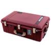 ColorCase Pelican 1595 Case OxBlood - Large Sized Waterproof Case with Pick & Pluck Foam & Combo Pouch Lid Organizer- Desert Tan Handles & Latches view 2