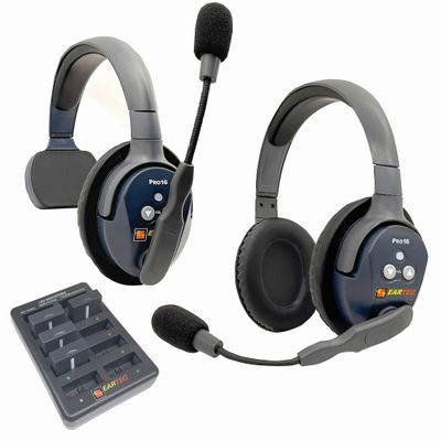EARTEC Ultralite PRO16 ETP2SD Full-Duplex Professional True Wireless Intercom System with Single & Double Headsets (2.4 GHz)