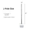 27" Universal Adjustable Mounting Pole for Antenna & Satellite Dish & Weather Station & Starlink Dish - Solid Structure & Weather Proof - Easy Installation for Roof and Wall with Hardware Included view 4