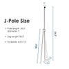 55" Universal Adjustable Mounting Pole for Antenna & Satellite Dish & Weather Station & Starlink Dish - Solid Structure & Weather Proof - Easy Installation for Rooftop Slope/Ridge Mount with Hardware view 3