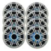 KICKER 6.5" 195 Watt Peak Power Marine OEM Replacement RGB Multicolor LED Boat Audio Speakers (Qty 8) with White Grilles view 1