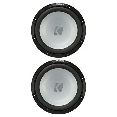 KICKER 10" 350 Watt Peak Power 4-Ohm SVC Marine Audio Subwoofer (Pair)