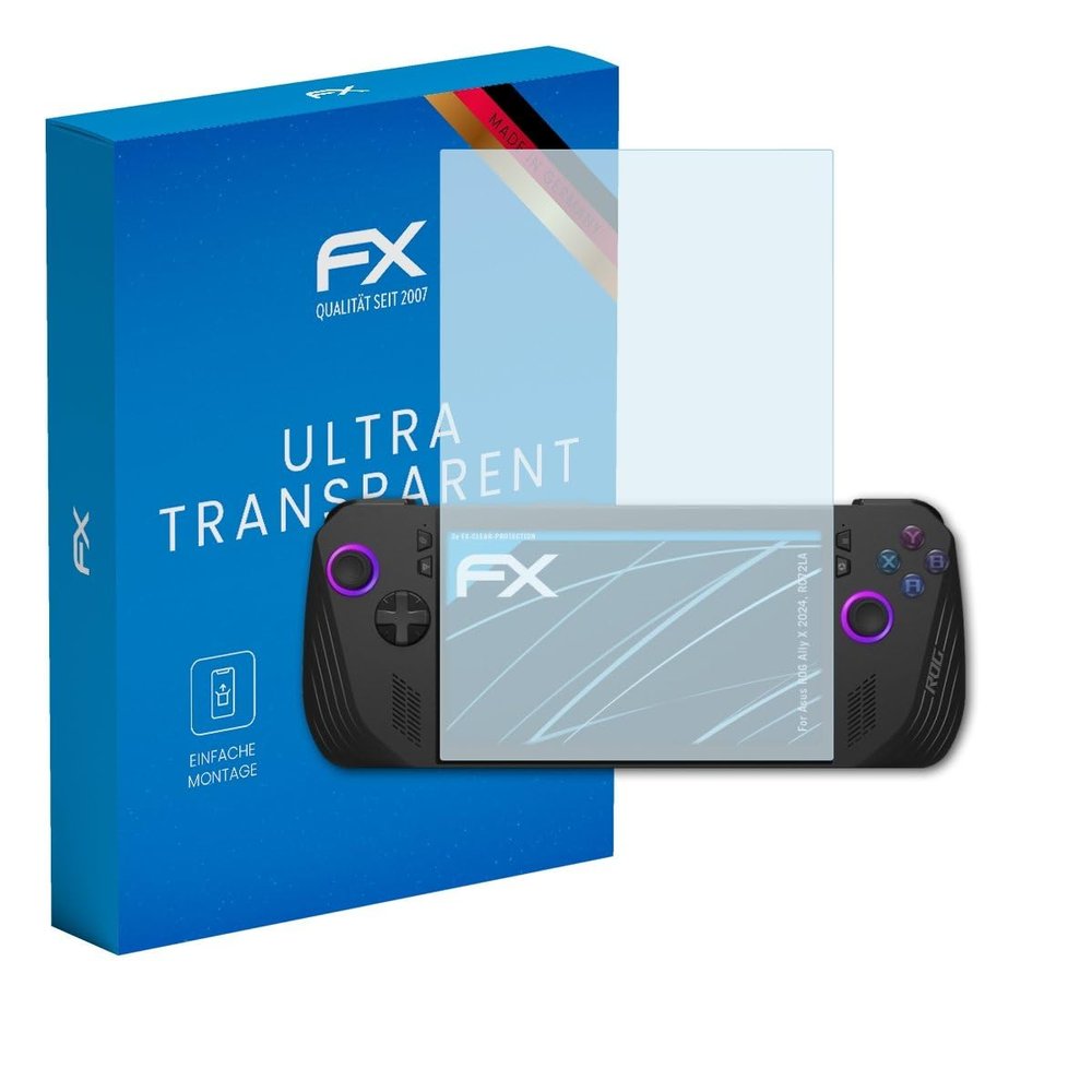 atFoliX Screen Protection Film compatible with Asus ROG Ally X 2024, RC72LA Screen Protector, ultra-clear FX Protective Film (3X)