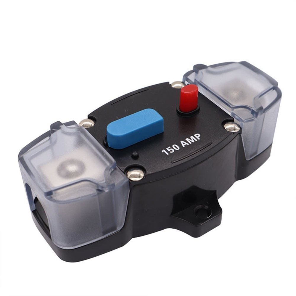 EHHXTXFWA 12-48V Circuit Breaker 50-300A Circuit Breaker Stereo Audio Car Fuse Holder AGU Style Stereo Amplifier Refit 4GA Cable Car Fuse(Orange)