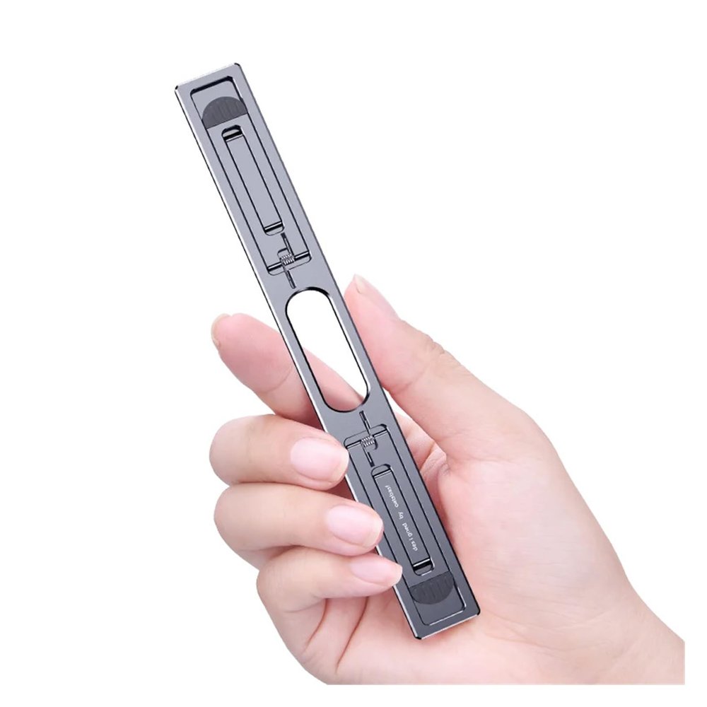 AVXANKTG Laptop Aluminum Vertical Metal Adjustable Angle Foldable Cooling Stand Heat Dissipation(Gray)