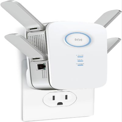aibileec WiFi Range Extender AC2600 (RE650) Dual Band WiFi Repeater with LAN Port Universal Compatible Wi-Fi Repeater 4x4 MU-MIMO
