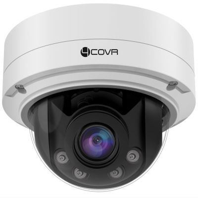 4COVR 4K 8MP PoE Security Vandal Dome IP Wired Camera with Mic, 2.7-13.5mm Varifocal Lens 5X Optical Zoom UltraHD, IK10 Vandal-Proof 130ft IR Night Vision IP67, AI Human Vehicle Detection, LY57BA8MA