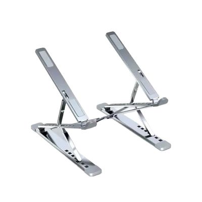 CUFTOBJM Aluminum 9-Layer Dual Adjustable Height Vertical Folding Raised Layer Laptop Stand(Silvery)