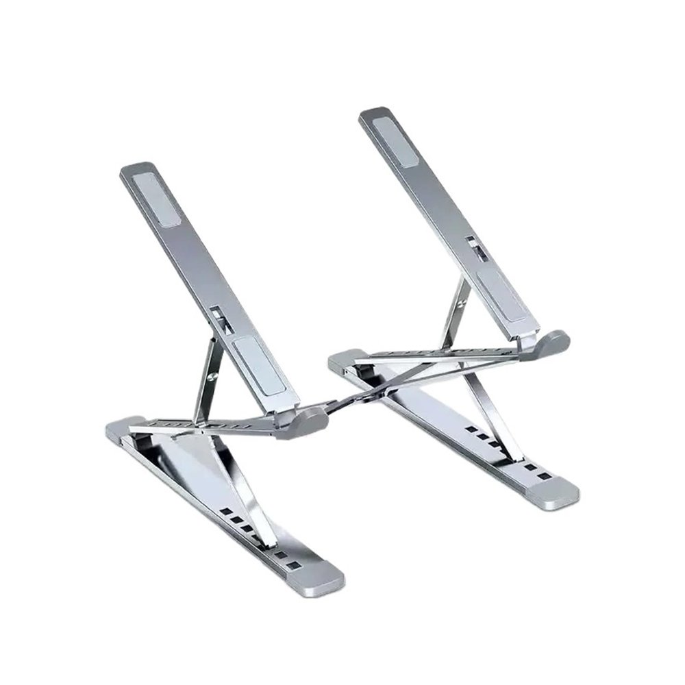 CUFTOBJM Aluminum 9-Layer Dual Adjustable Height Vertical Folding Raised Layer Laptop Stand(Silvery)