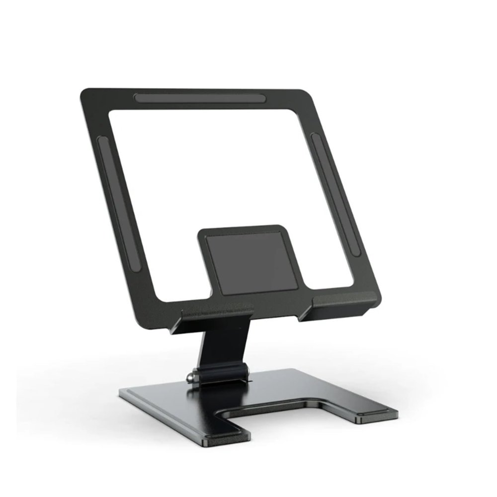 AVXANKTG Fully Foldable Stand Adjustable Desktop Aluminum Stand(Black)