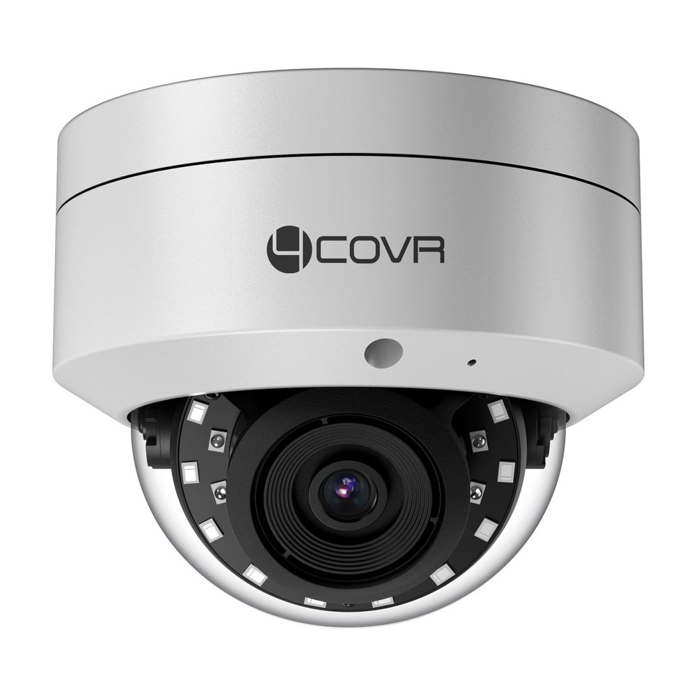 4COVR 4K PoE Security Camera Outdoor, 8MP UHD Vandal Wired Surveillance Dome IP Camera with Mic, IK10 Vandal-Proof IP67, AI Human/Vehicle Detection, 100ft Night Vision, 2.8mm Lens, LY54AX8MA(NOT PTZ)