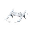 JFUDJKLI Foldable Desktop Laptop Stand Silent Cooling Fan Heat Dissipation Portable Adjustable Stand(Gray) view 2