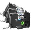 POPOBUY TZ TZe 24mm 0.94 Laminated White Tape Compatible for Ptouch TZ151 TZ-151 TZe-151 TZe151 Label Tape for PTD600 PTD610BT PTP710BT Label Maker, 3 Pack Black on Clear view 1