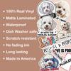 10pcs White Poodle Sticker Sheet, Funny and Cute Vinyl Decals for Dog Lovers, Toy Poodle Owners, Groomers, Waterproof, UV-Resistant, for Laptop, Water Bottle, Journal, Notebook, Phone Case, Mirror view 3