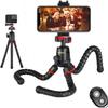 Veetop Phone Tripod,Flexible Tripod for Cell Phone Camera with Wireless Remote and Clip, 360 Rotating Waterproof Tripod Stand, Portable Travel Small Tripod for Live Vlog Video view 1