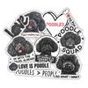 10pcs Black Poodle Sticker Sheet, Elegant Cute Vinyl Decals for Dog Moms, Groomers, Poodle Enthusiasts, Waterproof, UV-Resistant, for Laptop, Water Bottle, Journal, Notebook, Mirror, Phone Case view 1