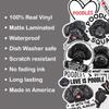 10pcs Black Poodle Sticker Sheet, Elegant Cute Vinyl Decals for Dog Moms, Groomers, Poodle Enthusiasts, Waterproof, UV-Resistant, for Laptop, Water Bottle, Journal, Notebook, Mirror, Phone Case view 3