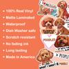 10pcs Red Toy Poodle Sticker Sheet, Funny and Cute Vinyl Decals for Dog Lovers, Poodle Owners, and Groomers, Waterproof, UV-Resistant, for Laptop, Water Bottle, Journal, Notebook, Mirror, Phone Case view 3