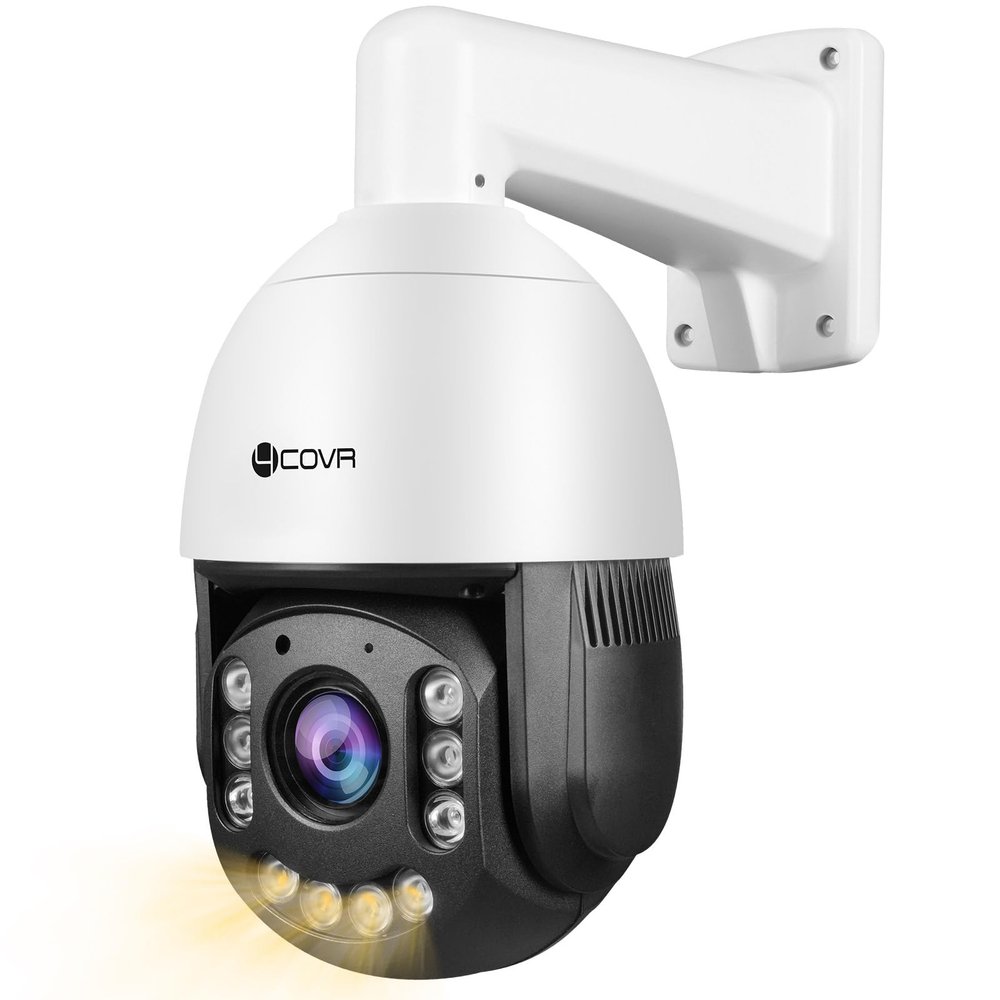 4COVR 8MP Outdoor PTZ Camera IP67, 20x Optical Zoom, Human Vehicle Detection Activate Spotlights & Color Night, PoE Speed Dome Security Camera, Auto Cruising & Human Tracking, 2 Way Talk, LY-608IC20
