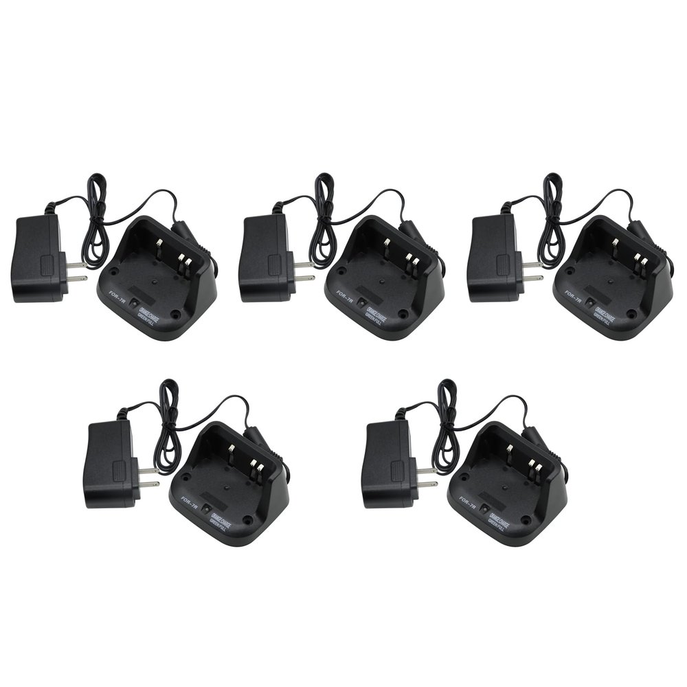 5-Pack CD-15A Rapid Charger for YAESU VX-5 VX-5R VX-6R VX-7R VXA-700 FNB-58Li FNB-80Li Standard Horizon HX460S HX471S Ra-dio Charger FNB-58 FNB-80 FNB-V57 Battery Charger