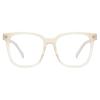 PANNER Oversized Square Blue Light Blocking Glasses for Women Men Anti Glare Reduce Eyestrain Computer Glasses(Cream) view 3
