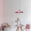 DXYC Retro Lotus Leaf Glass Chandelier | Brass Lamp Holder Pendant Lights | Flower Type E27 Ceiling Light for Kitchen, Dining Table & Living Room view 4