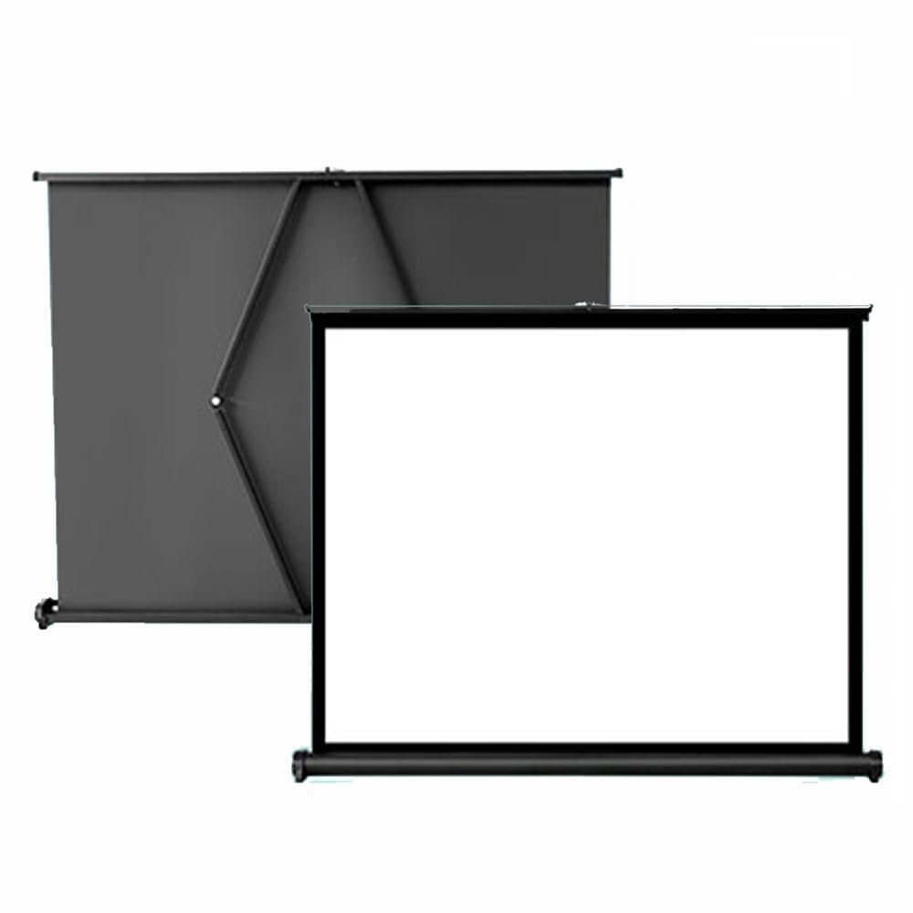 ZYXQQJ Manual Pull Down Projection Screen Table Top Projector Screen 20inch 30inch 40inch 50inch Portable Movie Screen Support HD 4K 4:3 16:9(4:3,40inch)