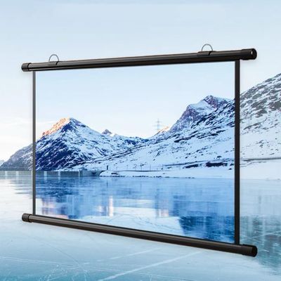 ZYXQQJ 50" 60" 72" Home Theater Movie Screen HD Projection Screen Manual Pull Down Projector Screen Wall Mounted Screen for Indoor Outdoor (4:3,30inch)