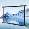 ZYXQQJ 50" 60" 72" Home Theater Movie Screen HD Projection Screen Manual Pull Down Projector Screen Wall Mounted Screen for Indoor Outdoor (4:3,30inch) view 1