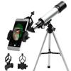 90X 50mm Monocular Telescope Astronomical Refractor Telescope Refractive Eyepieces with Tripod for Beginners view 3