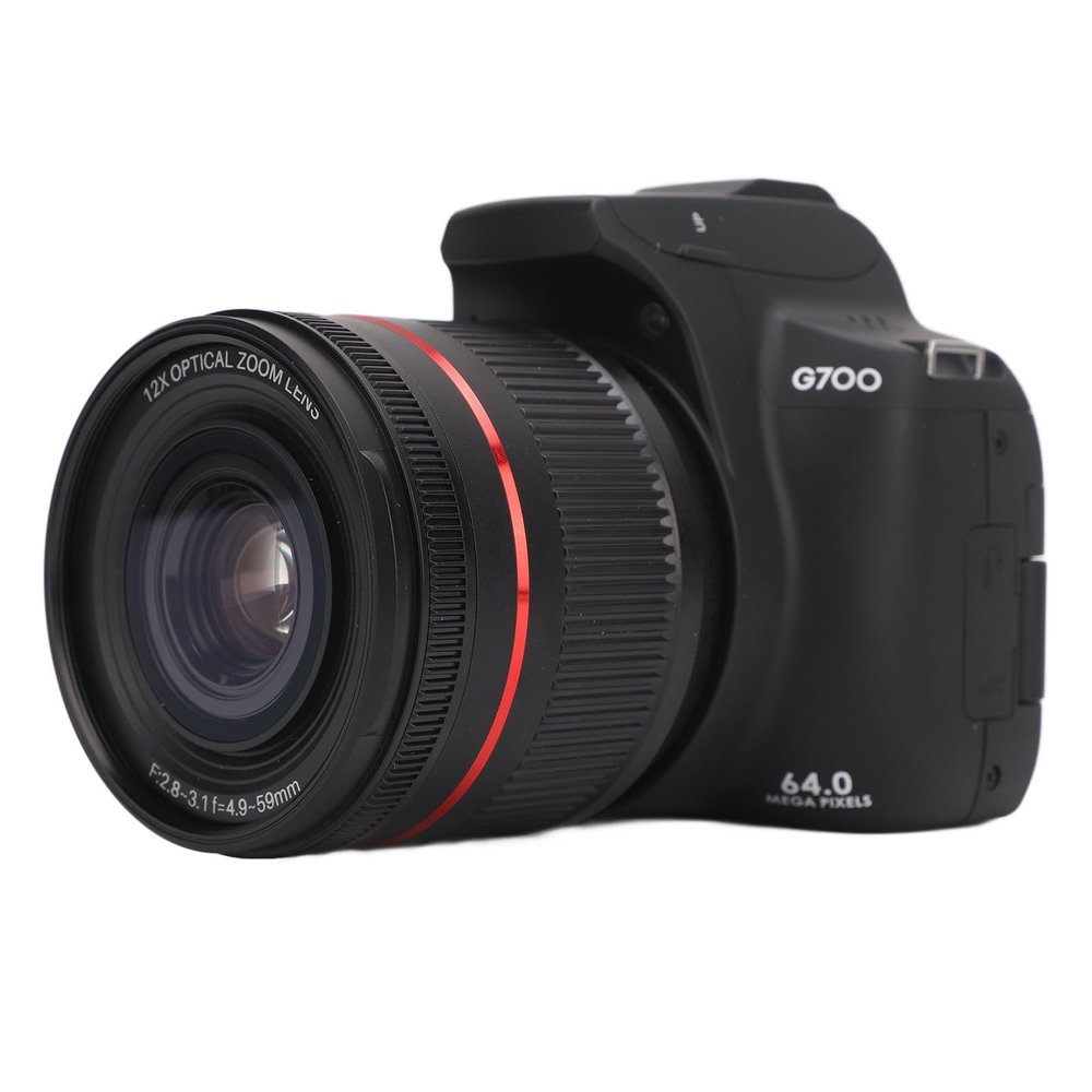 Digital Camera for Photography, 4K 64MP Vlogging Camera with Flash, 12X Optical Zoom, 30X Digital Zoom, Auto Focus, Front and Rear Cameras, 3 in Flip Screen 270