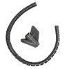 Srliya Cable Sleeve Organizer Coiled Wire Management Winding Tube Open Type with Clip 10meter Black (10mm) view 1